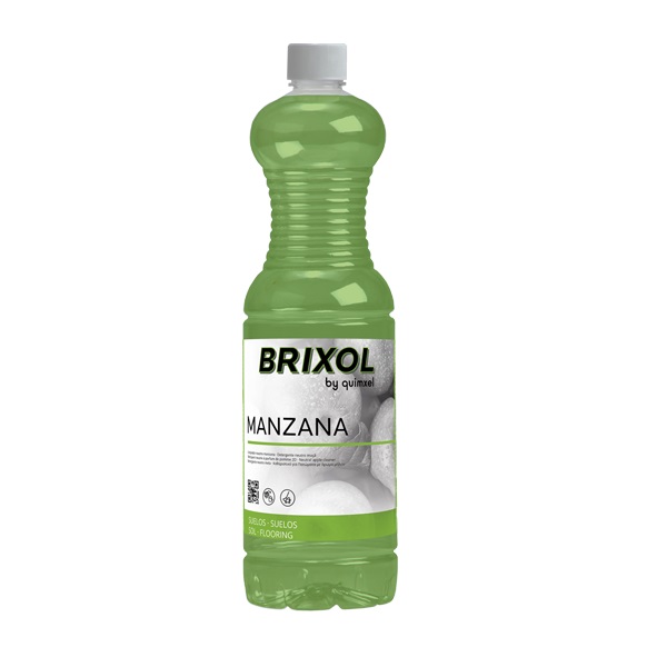 BRIXOL MANZANA 1,5 Lts. Caja de 12 uds. Limpiador neutro manzana.